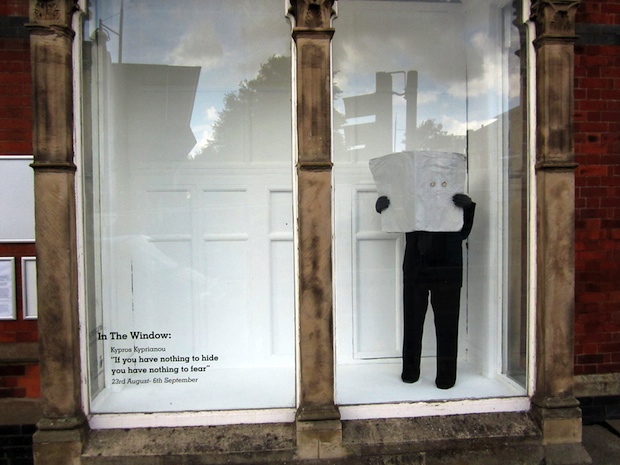 If You Have Nothing To Hide You Have Nothing To Fear: Installation view  Airspace In The Window  Kypros Kyprianou  2014